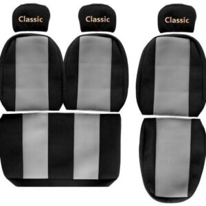 Juego de fundas de asiento delanteras textiles gris F-CORE Classic camión-