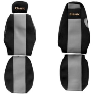 Juego de fundas de asiento delanteras textiles gris F-CORE Classic camión-