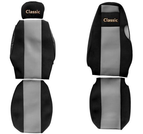 Juego de fundas de asiento delanteras textiles gris F-CORE Classic camión- - Image 4