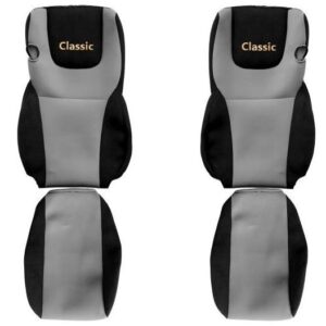 Juego de fundas de asiento delanteras textiles gris F-CORE Classic camión-