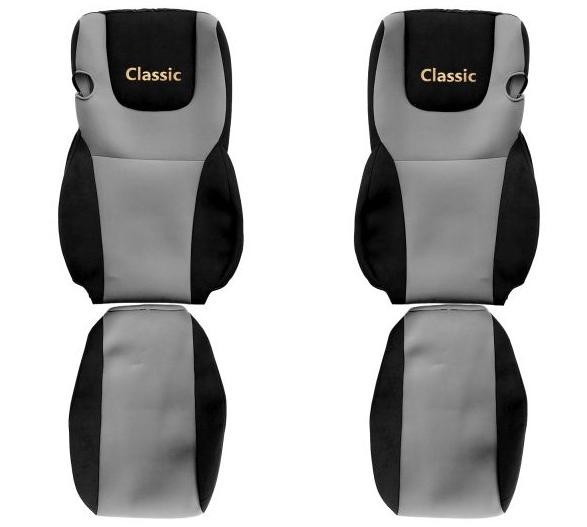 Juego de fundas de asiento delanteras textiles gris F-CORE Classic camión- - Image 4
