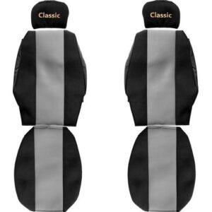 Juego de fundas de asiento de camión F-CORE Classic gris textil para MAN F2000-