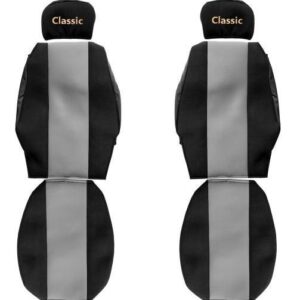 Juego de fundas de asiento delanteras textiles gris F-CORE Classic camión-