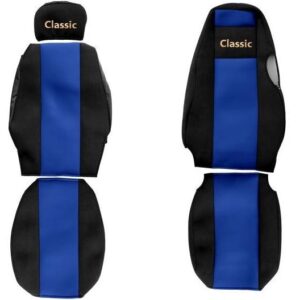 Juego de fundas de asiento de camión F-CORE Classic textil azul-