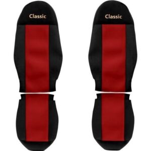 Juego de fundas de asiento de camión F-CORE Classic fundas de asiento delanteras textiles rojas-