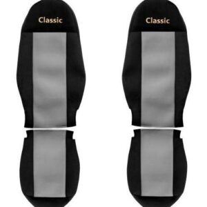 Juego de fundas de asiento delanteras textiles gris F-CORE Classic camión-