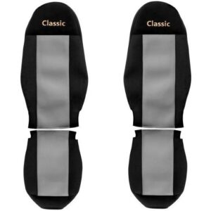 Juego de fundas de asiento delanteras textiles gris F-CORE Classic camión-