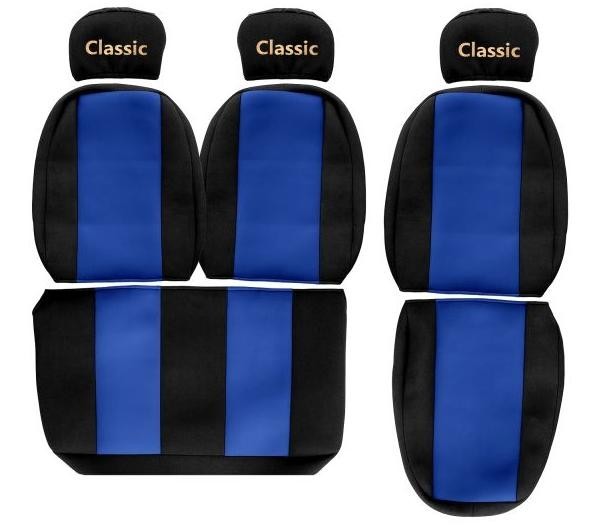 Juego de fundas de asiento de camión F-CORE delanteras textiles azules-