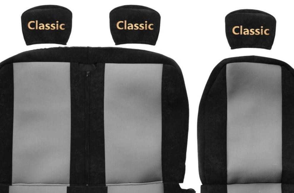 Funda de asiento F-CORE CLASSIC negra/gris para RENAULT MASTER II Bus- - Image 2
