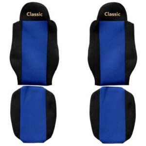 Juego de fundas de asiento de camión F-CORE Classic textil azul para MAN TGA-