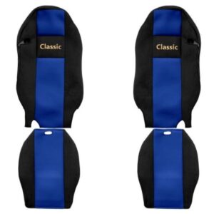 Juego de fundas de asiento de camión F-CORE Classic textil azul-