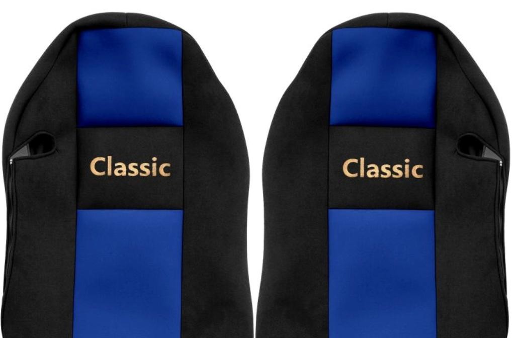 Juego de fundas de asiento de camión F-CORE Classic textil azul- - Image 2