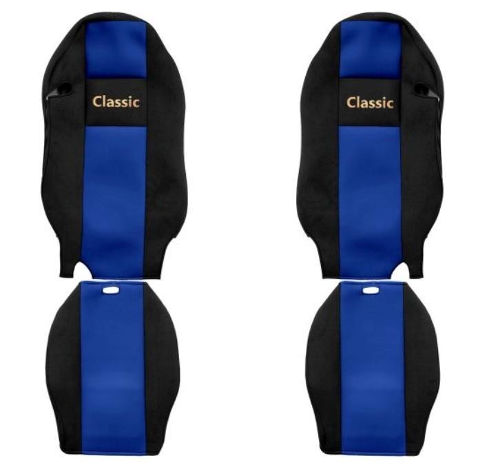 Juego de fundas de asiento de camión F-CORE Classic textil azul- - Image 4