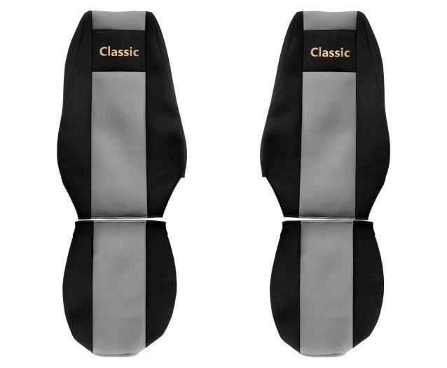 Juego de fundas de asiento delanteras textiles gris F-CORE Classic camión- - Image 3