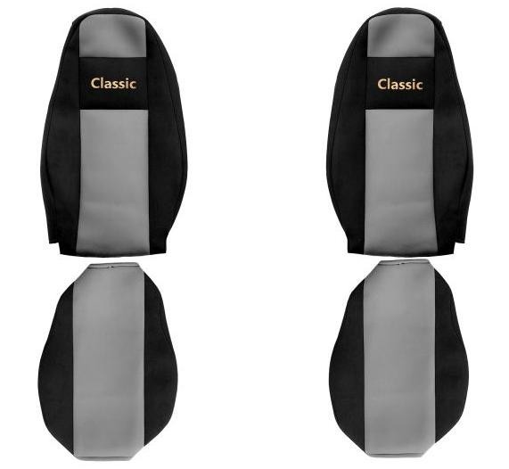 Juego de fundas de asiento delanteras textiles gris F-CORE Classic camión- - Image 3