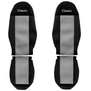 Juego de fundas de asiento delanteras textiles gris F-CORE Classic camión-