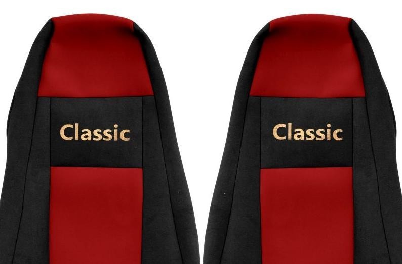 Juego de fundas de asiento de camión F-CORE Classic fundas de asiento delanteras textiles rojas- - Image 5