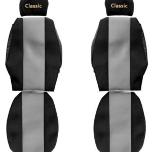 Juego de fundas de asiento de camión F-CORE Classic fundas de asiento delanteras textiles gris para SCANIA-
