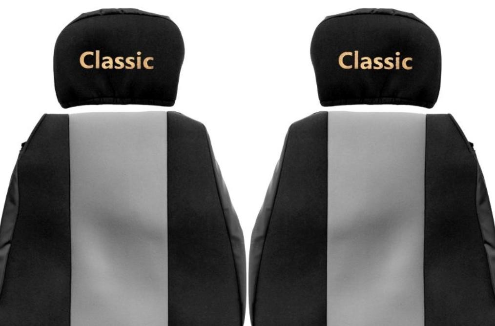 Juego de fundas de asiento de camión F-CORE Classic fundas de asiento delanteras textiles gris para SCANIA- - Image 3