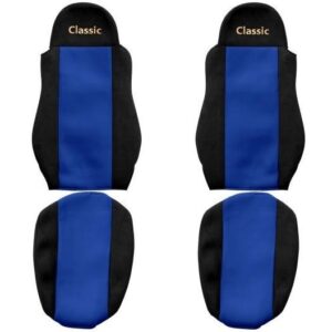 Juego de fundas de asiento de camión F-CORE Classic textil azul para DAF 95 XF-