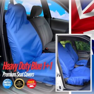 FUNDA PROTECTORA UNIVERSAL RESISTENTE IMPERMEABLE ASIENTO FURGONETA CAMIONETA PICK UP CAR 1+1 AZUL-