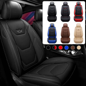 Fundas de asiento delanteras de coche de lujo protectoras universales fundas de asiento de cuero PU *1-