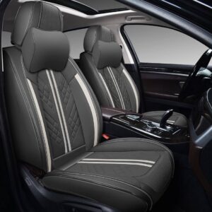 Cubierta de asiento de auto GXT Deluxe de cuero sintético cobertura completa (gris oscuro)-