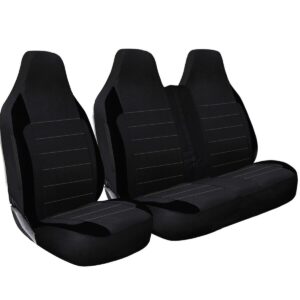 Juego de protectores de asiento de furgoneta rectangulares acolchados de lujo 2+1-