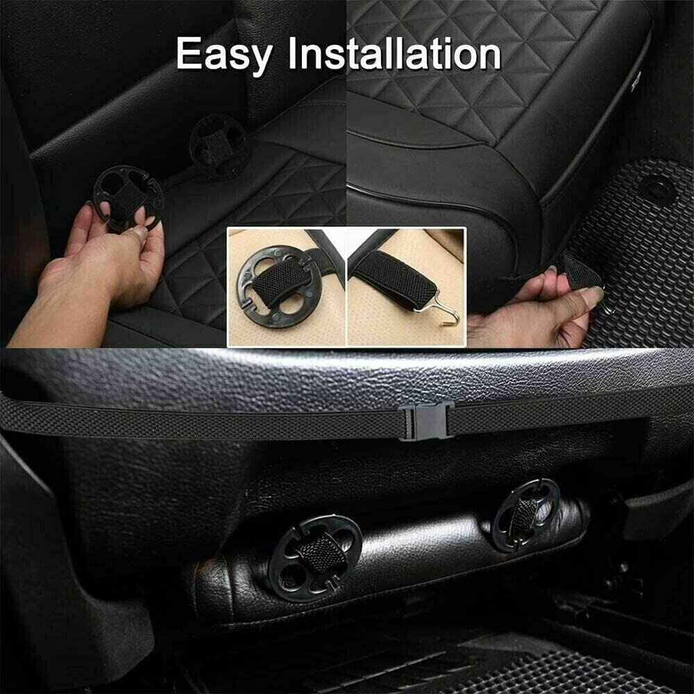 Fundas de asiento de auto delanteras acolchadas de cuero PU beige de lujo para Land Rover- - Image 3