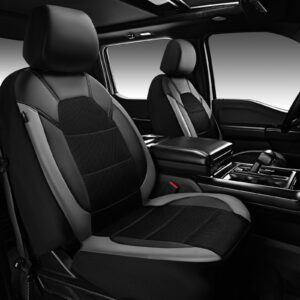 Fundas de asiento de coche de cuero CAR PASS solo asientos delanteros, con asiento delantero de malla de aire-