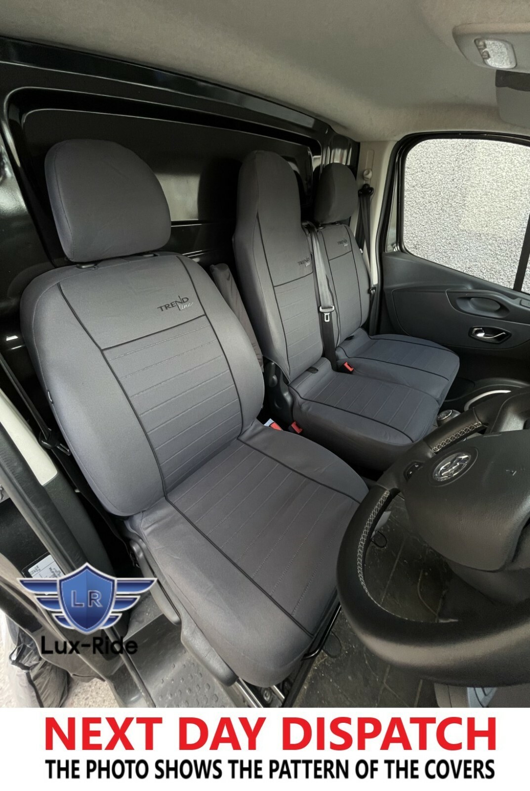 FUNDAS DE ASIENTO DELANTERAS DE TELA A MEDIDA PARA RENAULT MASTER 2015 - 2021- - Image 3
