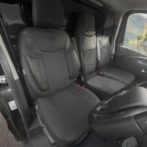 Fundas de asiento delanteras a medida para Renault Trafic 2015-2025 tela de tapicería-