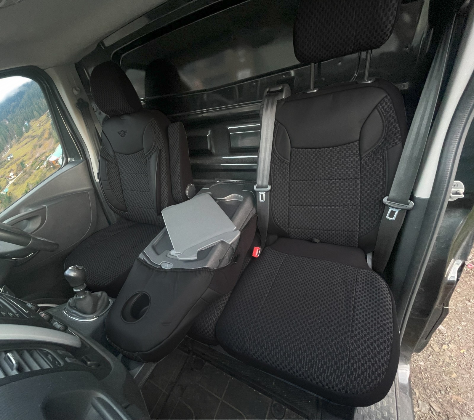 Fundas de asiento delanteras a medida para Renault Trafic 2015-2025 tela de tapicería- - Image 3