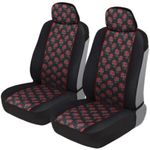 Fundas de asiento de auto delanteras de moda con patrón rosa con reposacabezas - ¡suaves y flexibles!-