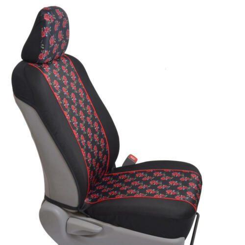 Fundas de asiento de auto delanteras de moda con patrón rosa con reposacabezas - ¡suaves y flexibles!- - Image 3