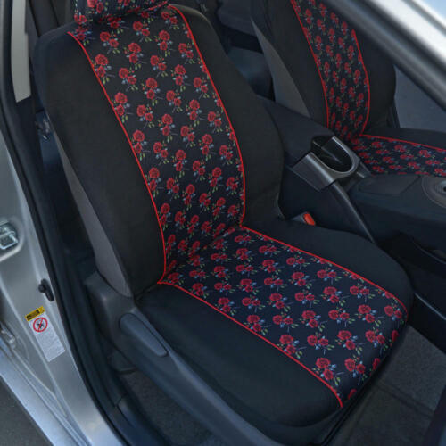 Fundas de asiento de auto delanteras de moda con patrón rosa con reposacabezas - ¡suaves y flexibles!- - Image 4