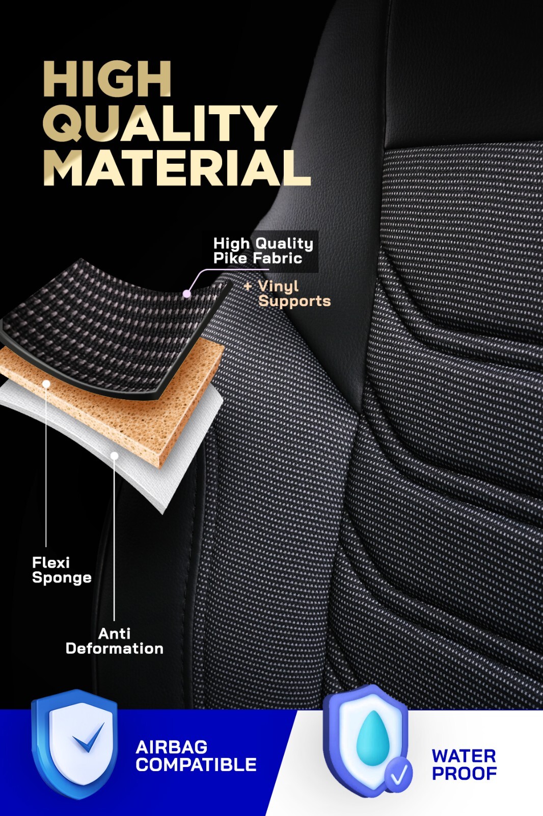 FUNDAS DE ASIENTO A MEDIDA PARA PEUGEOT BOXER 2014 - 2026 TELA ACOLCHADA- - Image 5