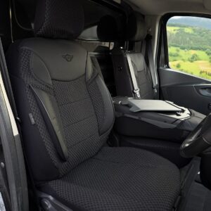 Fundas de asiento delanteras a medida para Renault Trafic 2015-2025 tela de tapicería-