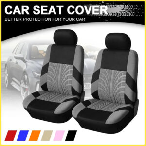 Fashion Front Car Seat Covers Car Accessories Tire Track Embossed Styling Durabl