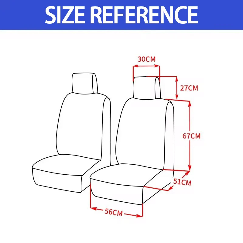 Fashion Front Car Seat Covers Car Accessories Tire Track Embossed Styling Durabl - Image 5