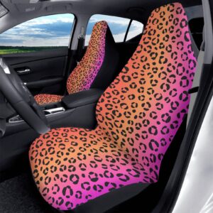 Fundas de asiento de auto con estampado de guepardo de leopardo rosa para vehículos-
