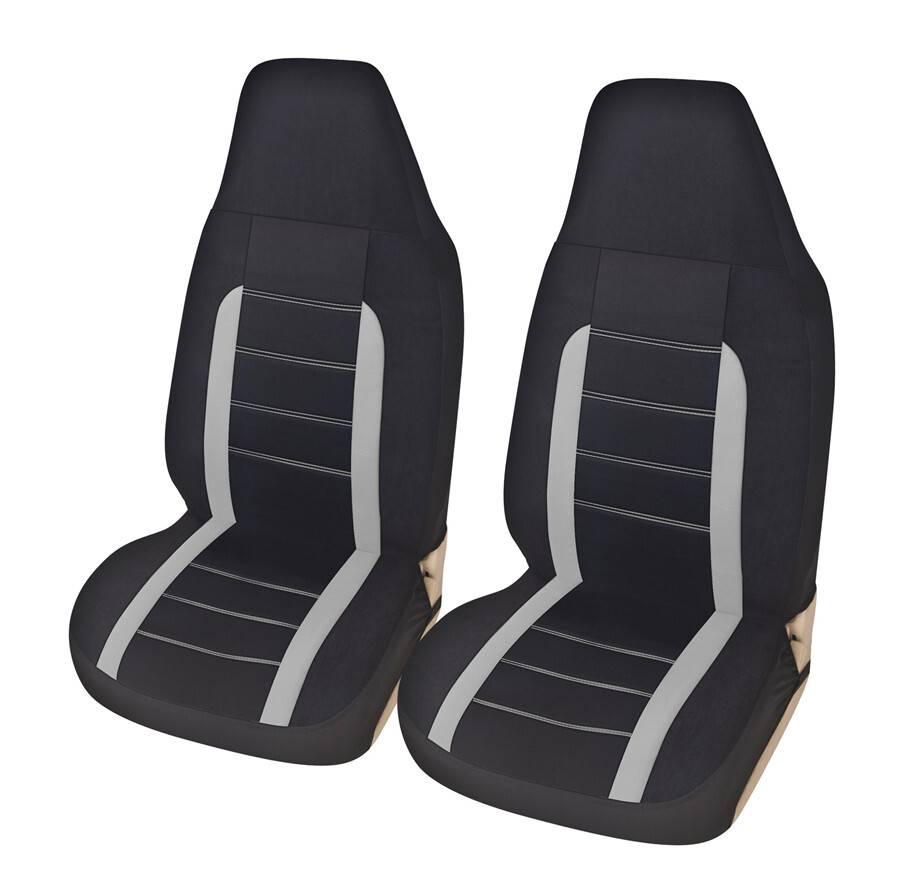 2x Front Car Seat Covers Fashion Style High Back Bucket Car Seat Cover Protector