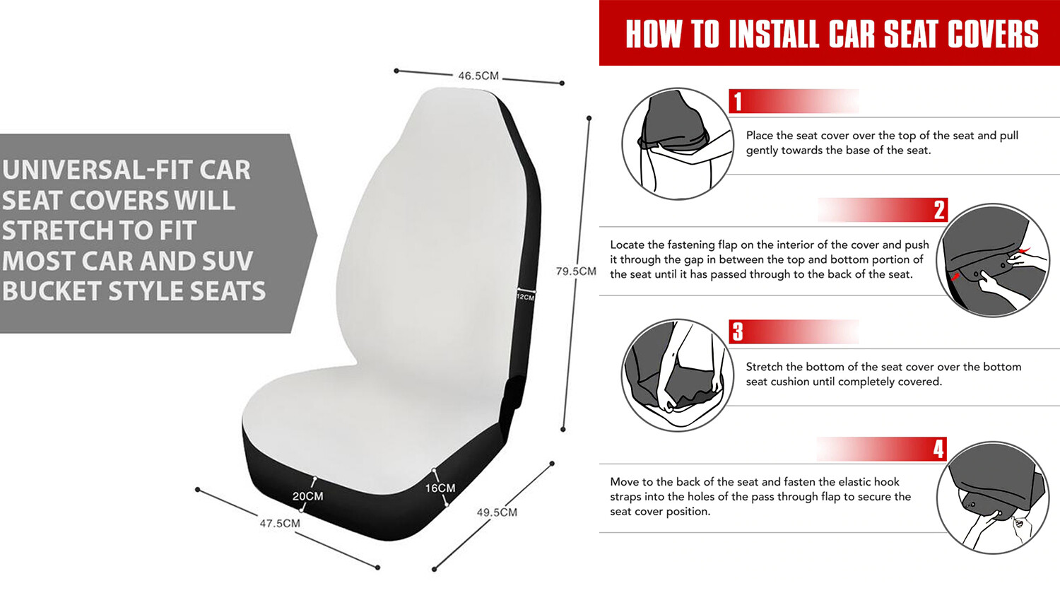 Juego completo de fundas de asiento de coche solo asientos de hombre moda de 2 sillines aptos para la mayoría de los coches- - Image 5