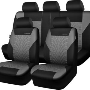 Juego Completo de Fundas Asientos Coche Grises Fundas Para Asientos Delanteros-