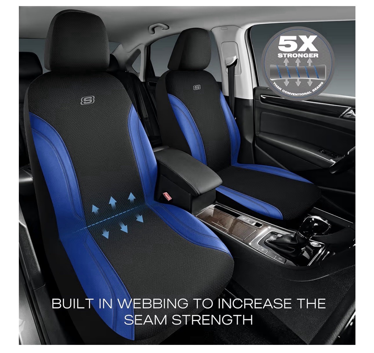 Fundas de asiento de auto Skechers, fundas de asiento de cuero de trabajo 5 veces más fuertes- - Image 2