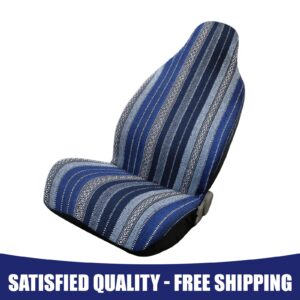 Cubierta de asiento de cubo duradera azul oscuro para automóvil SUV automotriz artículo universal de 1-