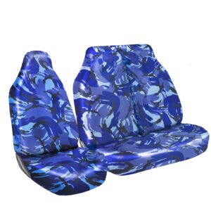 Fundas de asiento de furgoneta impermeables de alta resistencia camuflaje azul Shield Autocare 2+1 devolución-