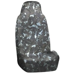 Cubierta de asiento individual gris furgoneta para automóvil extra pesada impermeable individual-