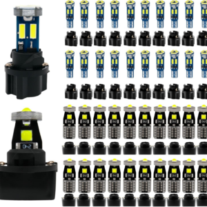 40x Bombillas LED T10 T5 con Enchufes No Polaridad Regulable 300LM Blanco Luces Coche-