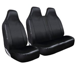Funda de asiento de furgoneta Shield Autocare © resistente al agua con aspecto de cuero negro 2+1 -